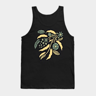 Folk floral art print  Flowers abstract art  poster Tank Top